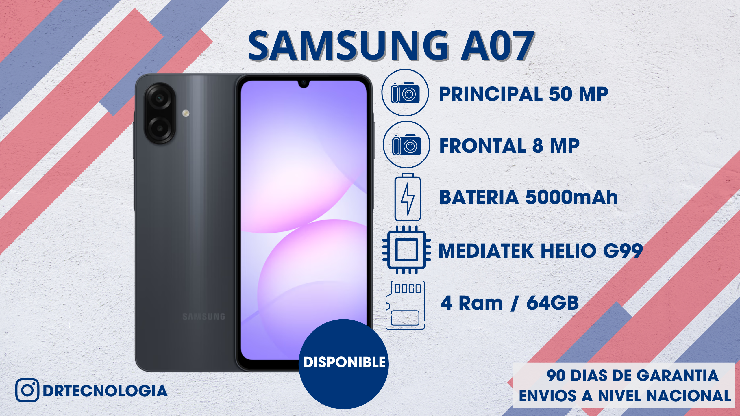 TELEFONO SAMSUNG GALAXY A07 4/64GB